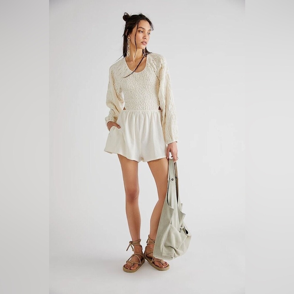 Free People Cream Romper NWT